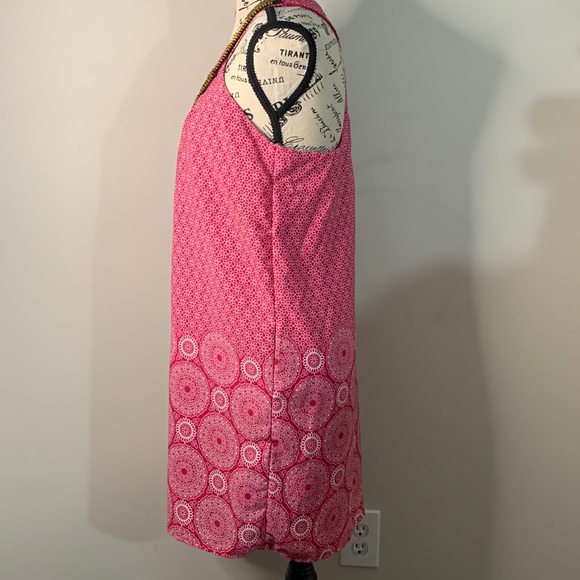 Buttons USA Geometric Beaded Neck Floral Short Tunic Sun Dress Size:M - Picture 5 of 11